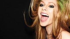 Woman Avril Lavigne smiling