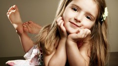 Woman baby little girl