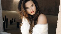 Woman backgrounds Actress demi lovato brunettes singers