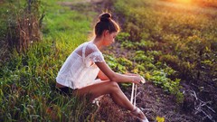 Woman ballerina ballet shoes