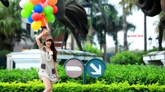 Woman Balloons asians Viet Nam