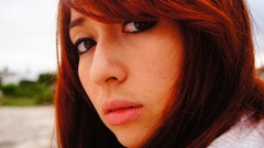 Woman bangs redheads