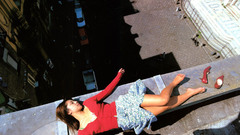 Woman barefoot asians