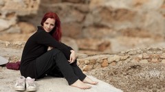 Woman barefoot redheads Ariel Piper Fawn