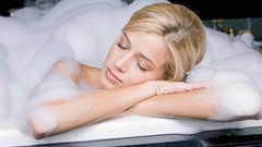 Woman bathing blondes closed eyes models