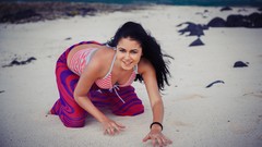 Woman Beaches black hair ukrainian Met-Art magazine Macy B