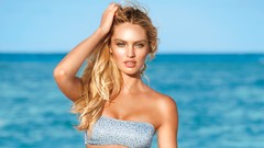 Woman Beaches blondes models candice swanepoel bikini