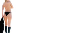 Woman Beaches blondes models underwear nude boobs striptease