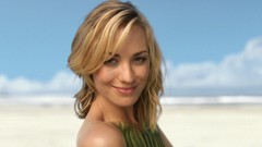 Woman Beaches blondes yvonne strahovski body painting
