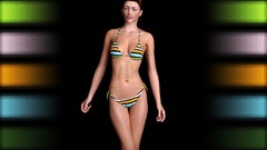 Woman Beaches bra bikini boobs 3D girls swimming pools beach 