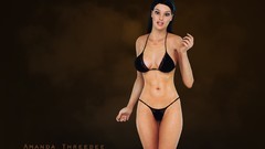 Woman Beaches bra bikini boobs amanda 3D girls swimming pools 