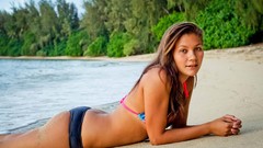 Woman Beaches brunettes bikini