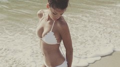 Woman Beaches brunettes bikini
