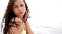 Woman Beaches brunettes bra Georgia Jones Erotic Beauty magazine