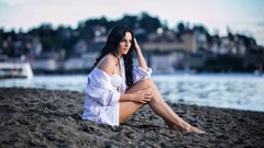 Woman Beaches brunettes models