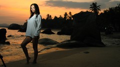 Woman Beaches brunettes models