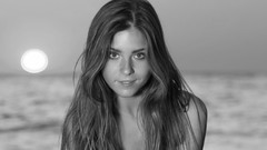 Woman Beaches grayscale Lily C