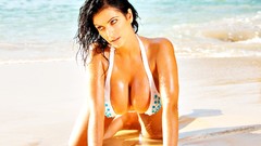 Woman Beaches models bikini