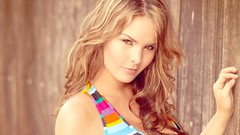 Woman Beaches multicolor brunettes bikini Melissa Giraldo