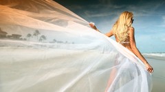 Woman Beaches outdoors blondes models