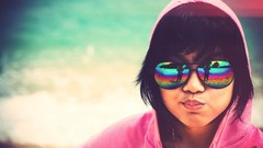 Woman Beaches sunglasses hooded