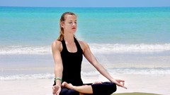 Woman Beaches yoga