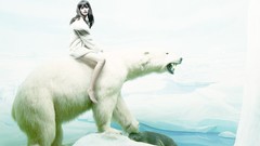 Woman Bears Polar Bears bangs