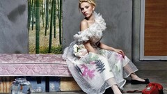 Woman beds Celebrity Scarlett Johansson Actress blondes phones