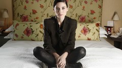 Woman beds sitting brunettes black hair rooney mara