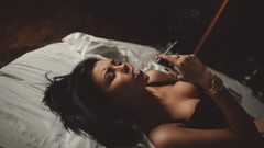 Woman beds smokes smoking Aleksandr Mavrin