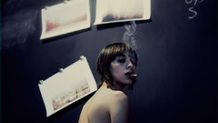 Woman beds young vintage models nude artwork