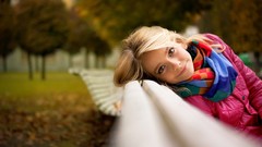Woman bench Parks blondes