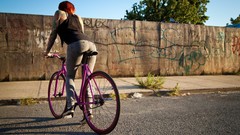 Woman Bicycles ass redheads