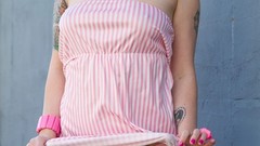 Woman Bicycles blondes tattoos Lynn Pops