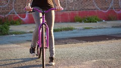 Woman Bicycles legs
