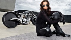 Woman Bikes motorbikes girls with bikes