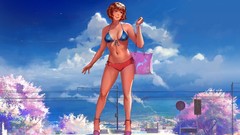 Woman bikini artwork