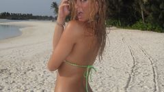 Woman bikini ass bar