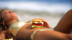 Woman bikini ketchup Audrina