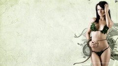 Woman bikini leaves snakes