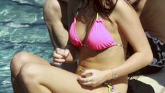 Woman bikini miley cyrus