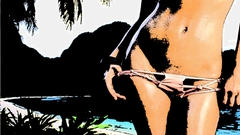 Woman bikini panties Beaches