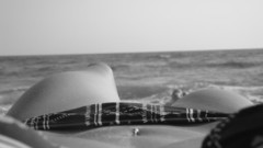 Woman bikini panties piercing