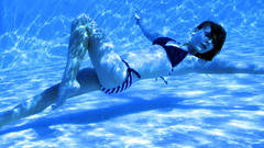 Woman bikini underwater