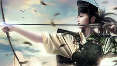 Woman Birds bow (weapon)