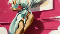 Woman Birds stockings pinups