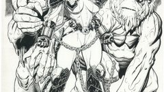 Woman black and white