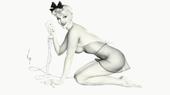 Woman black and white