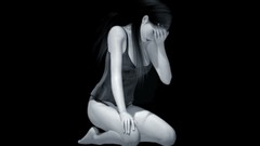 Woman black and white