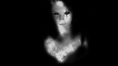 Woman black and white